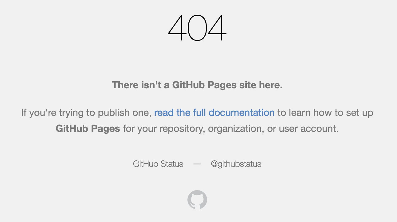 Github Pages 404