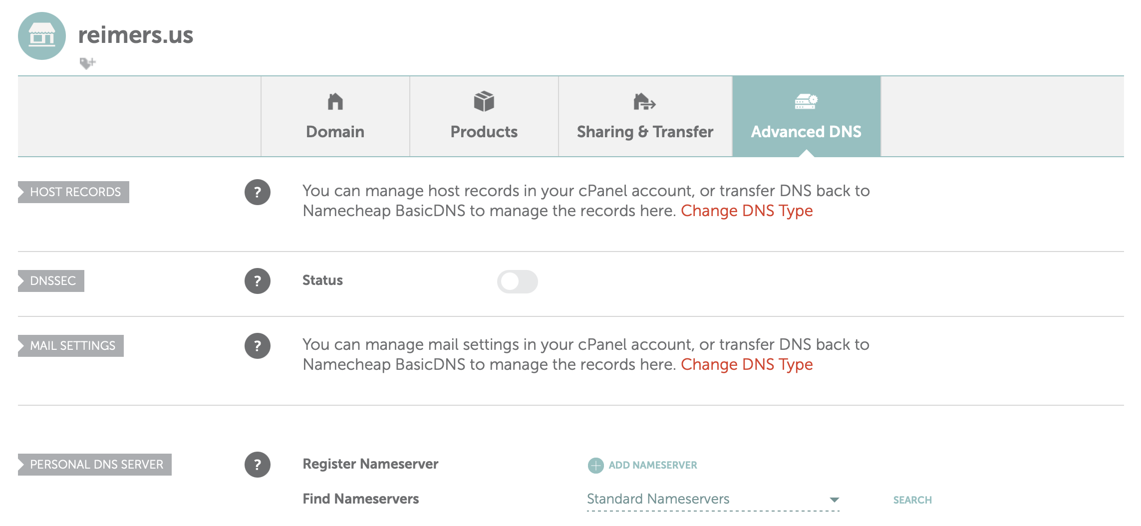 Namecheap UI